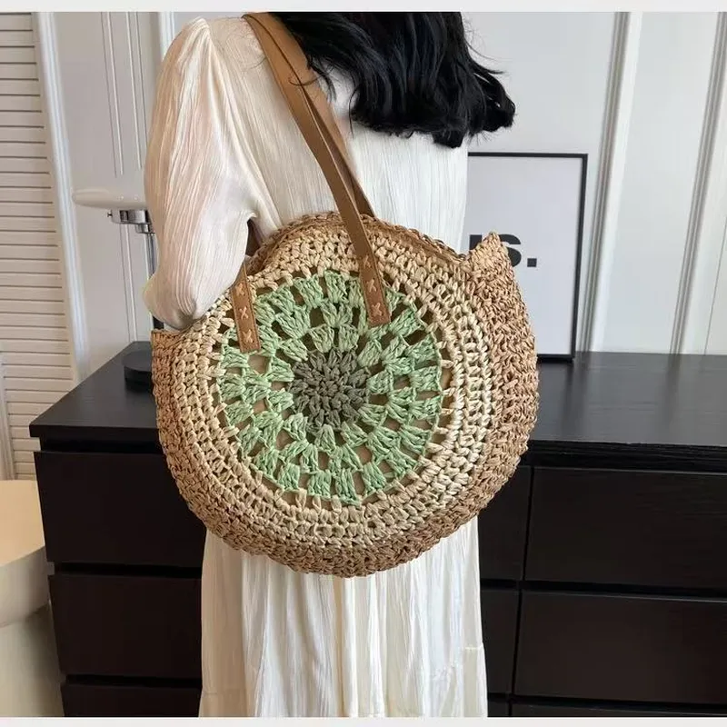 Straw Beach Tote Bag Handwoven - Tote Bag Beach avis et prix
