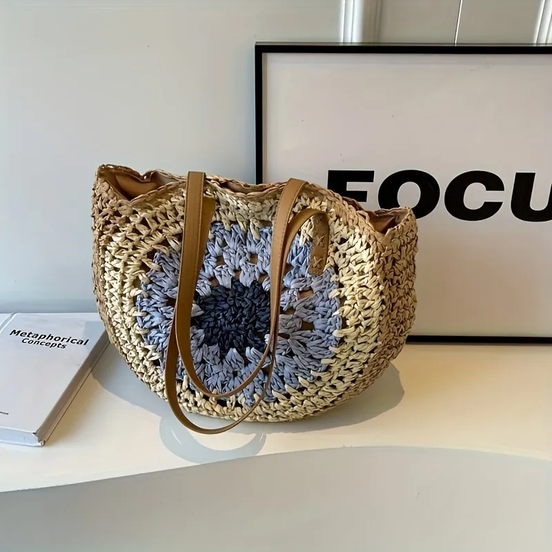 Straw Beach Tote Bag Handwoven - Tote Bag Beach avis et prix