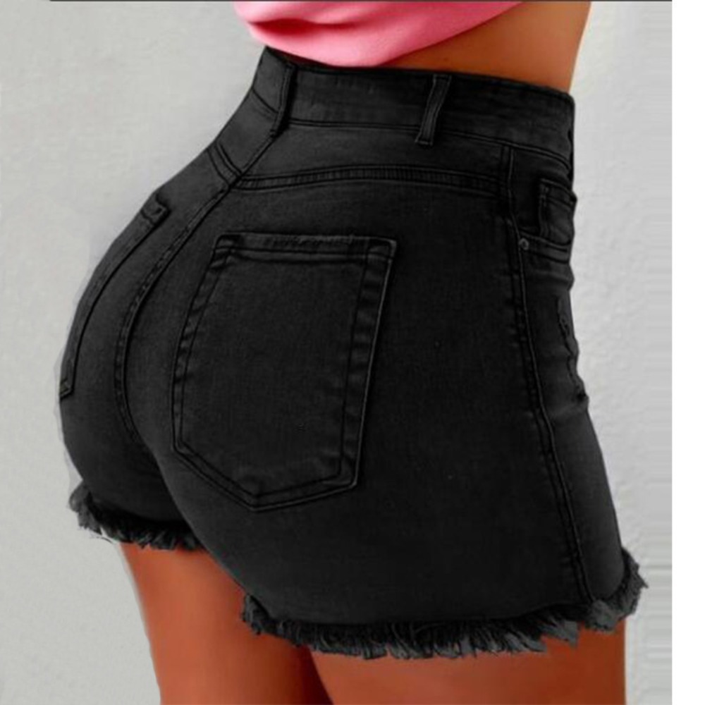 Women's High Waisted Distresse - Shorts Denim Frayed avis et prix
