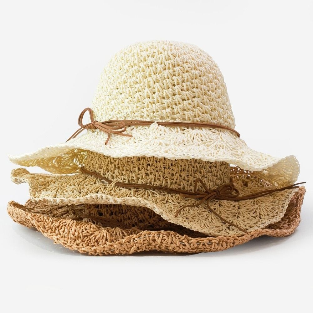 Handwoven Crochet Straw Hat Wi - Hat Floppy Wide avis et prix