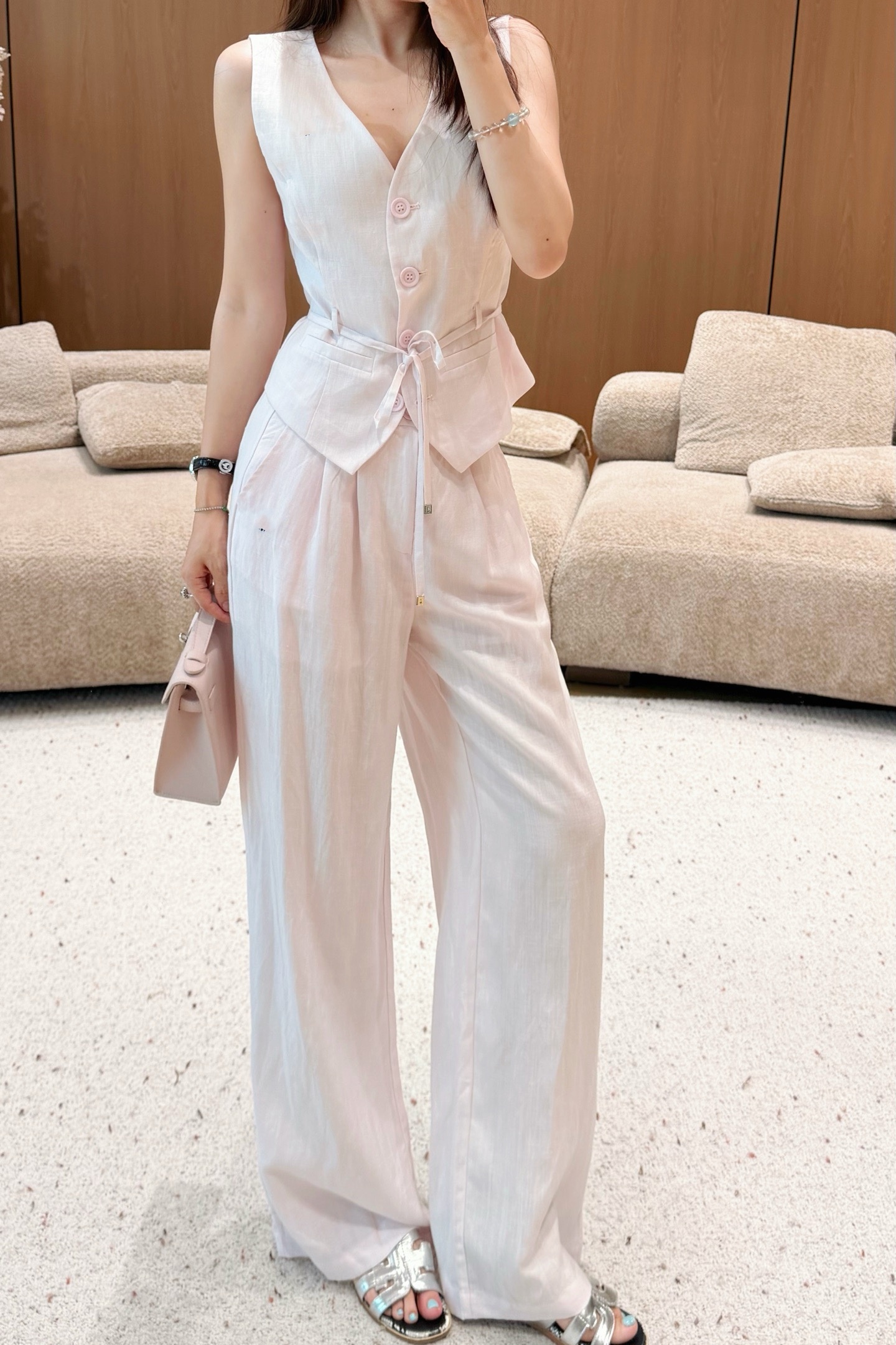 26 Xia Xin Silk-Linen Fabric S - Linen Pant Wide avis et prix