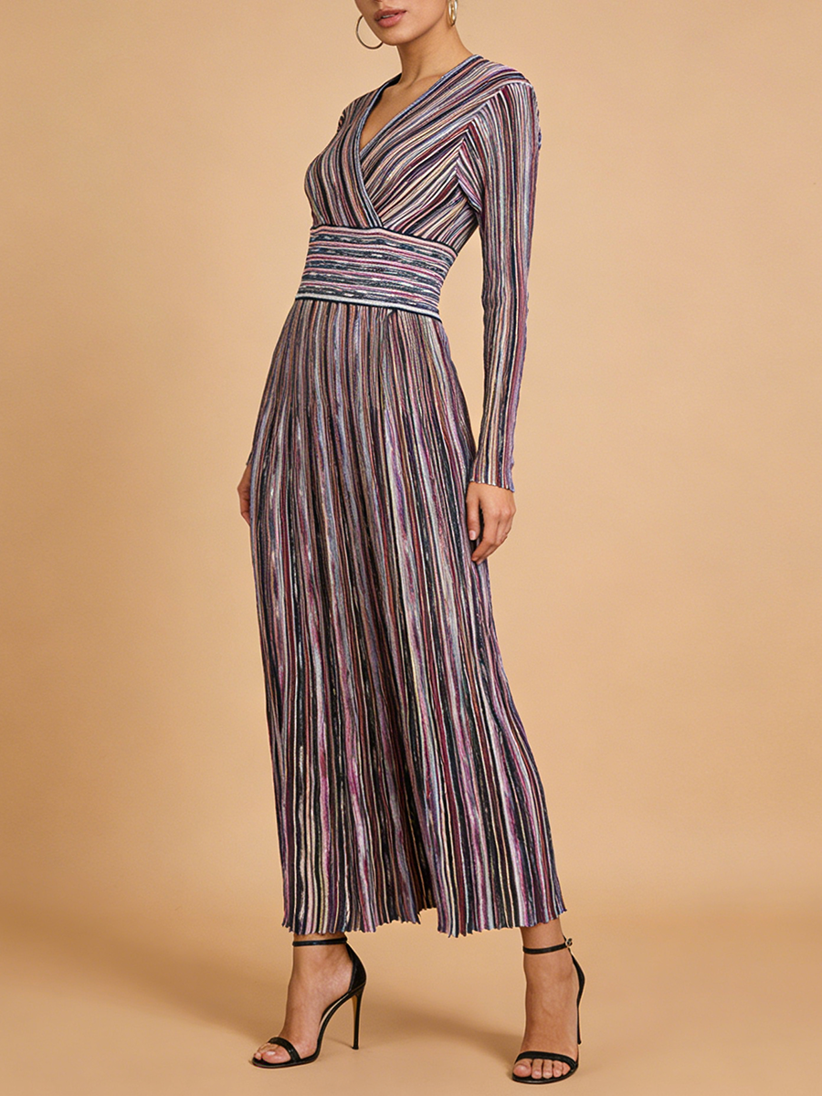 VGH Casual Commute Striped Kni - Linen Dress Wrap avis et prix