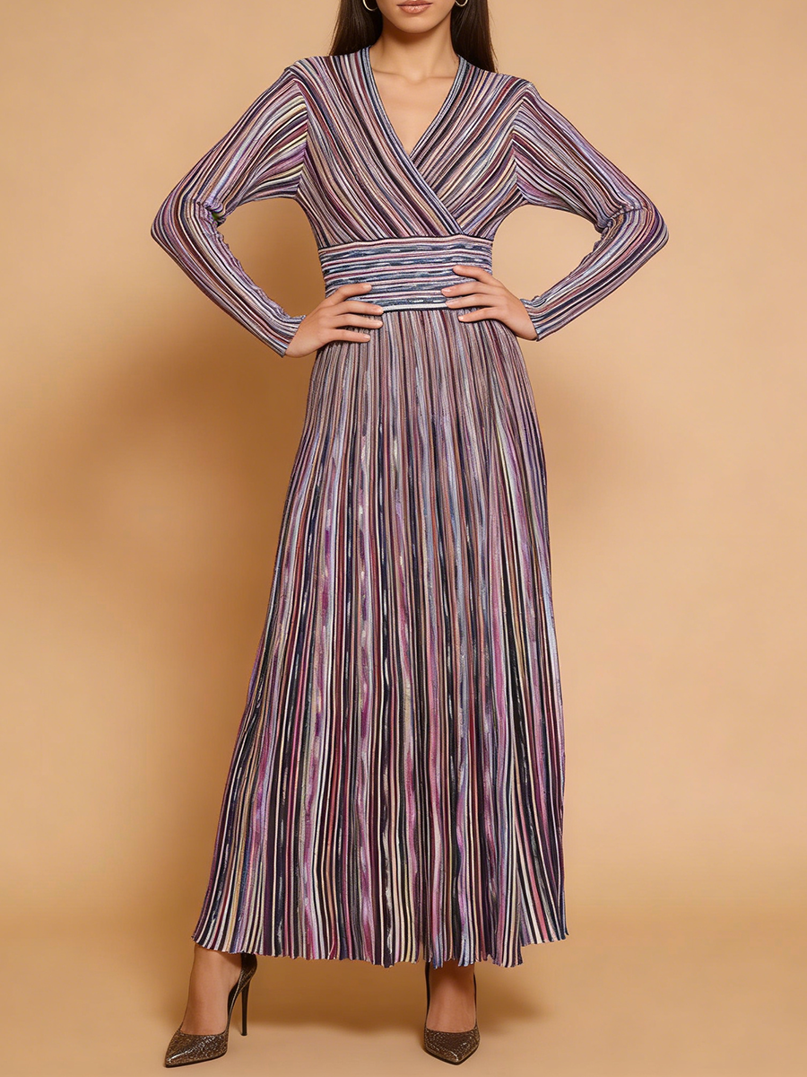 VGH Casual Commute Striped Kni - Linen Dress Wrap avis et prix