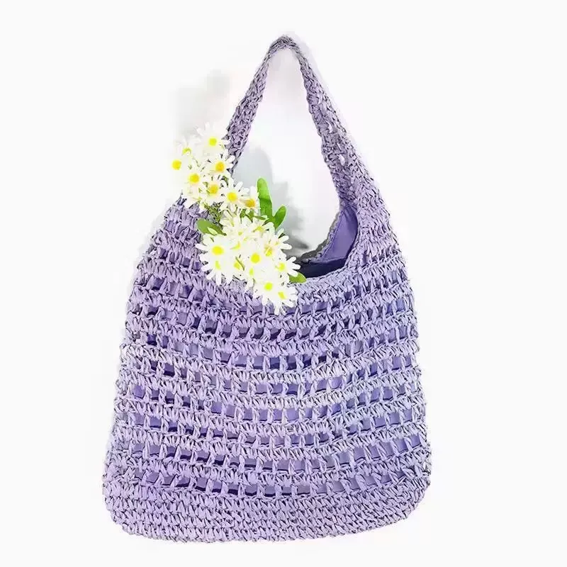 Hollow Woven Straw Tote Bag On - Tote Bag Beach avis et prix