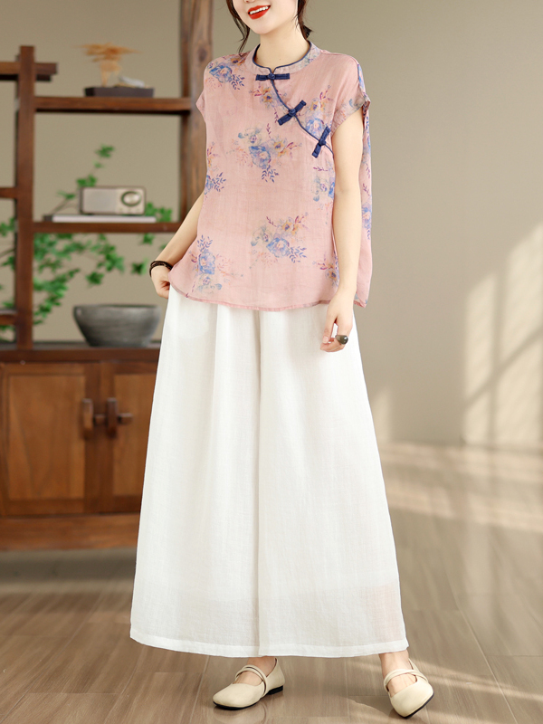 Summer 2026 Women's Cotton Lin - Linen Pant Wide avis et prix