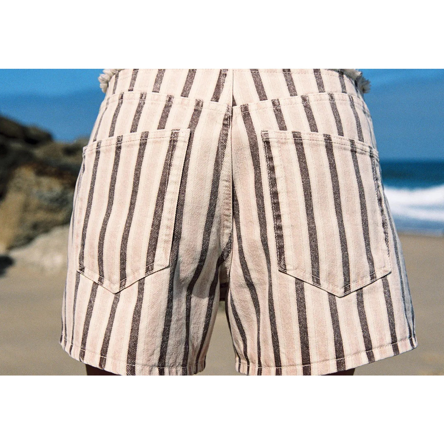 Low Waist Button Zipper Decora - Shorts Denim Frayed avis et prix