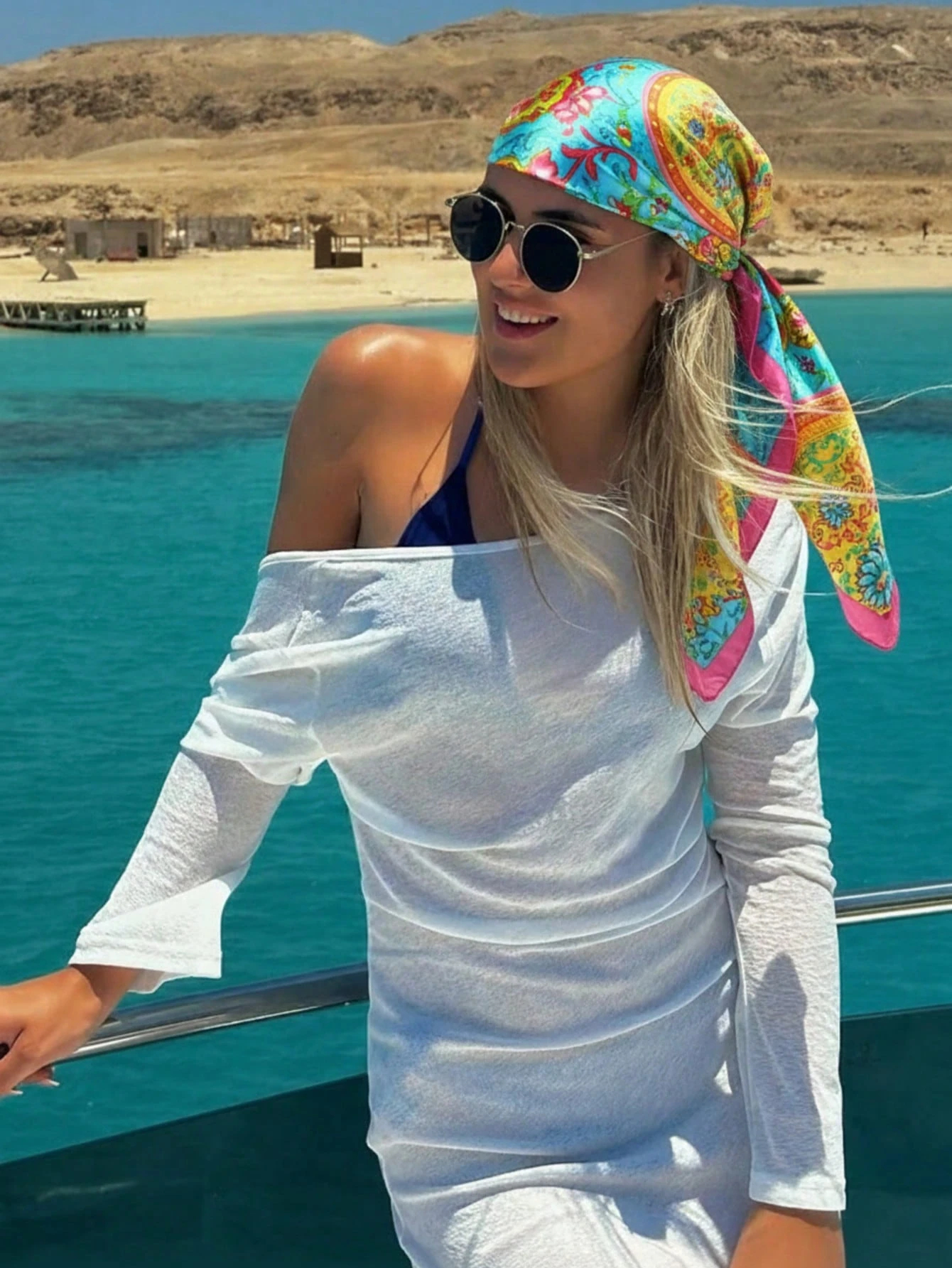 Luxury Brand Silk Satin Square - Headband Summer Knit avis et prix