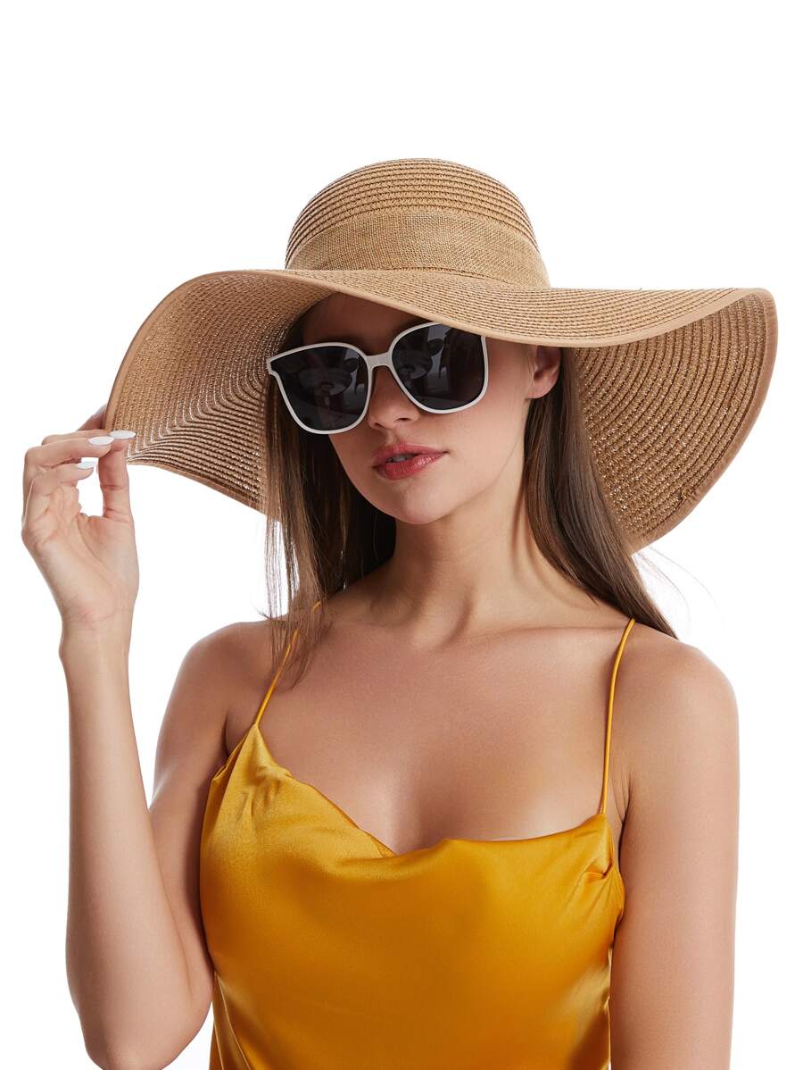 Womens Wide Brim Floppy Straw  - Hat Floppy Wide avis et prix