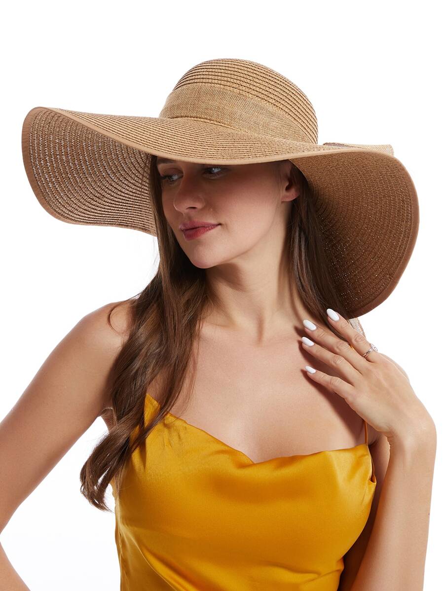 Womens Wide Brim Floppy Straw  - Hat Floppy Wide avis et prix