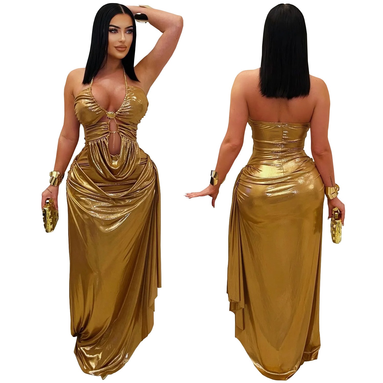Wedding Guest Dress Evening Ha - Maxi Dress Halter avis et prix