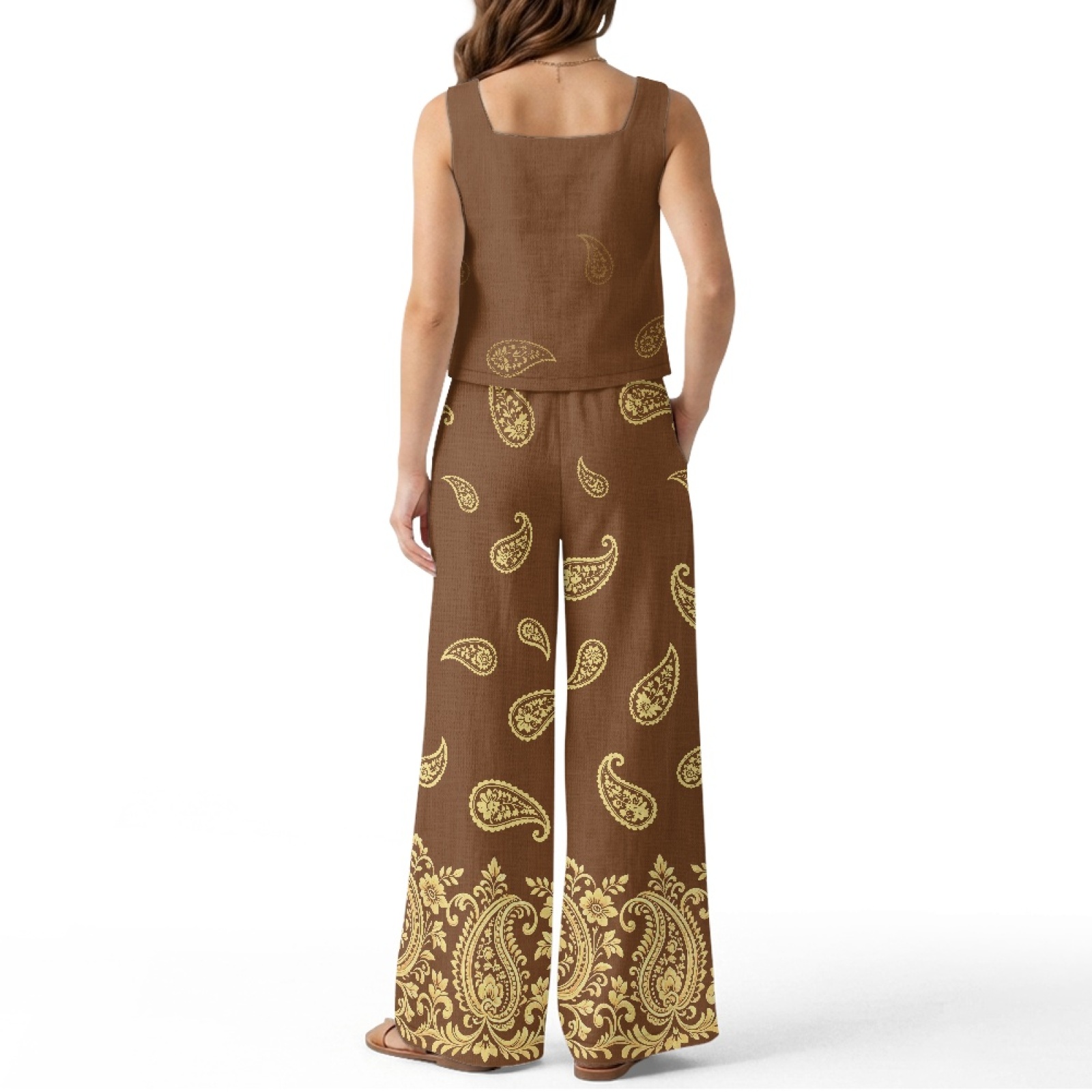 INSTANTARTS Women’s Linen Vest - Linen Pant Wide avis et prix