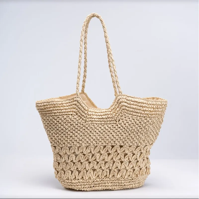 Hollow Woven Paper Rope Straw  - Tote Bag Beach avis et prix