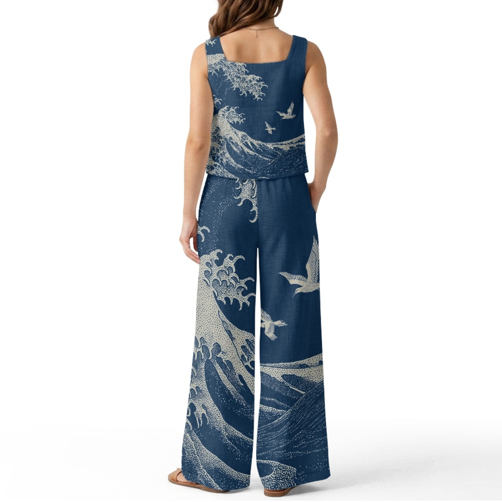 INSTANTARTS Women’s Linen Vest - Linen Pant Wide avis et prix