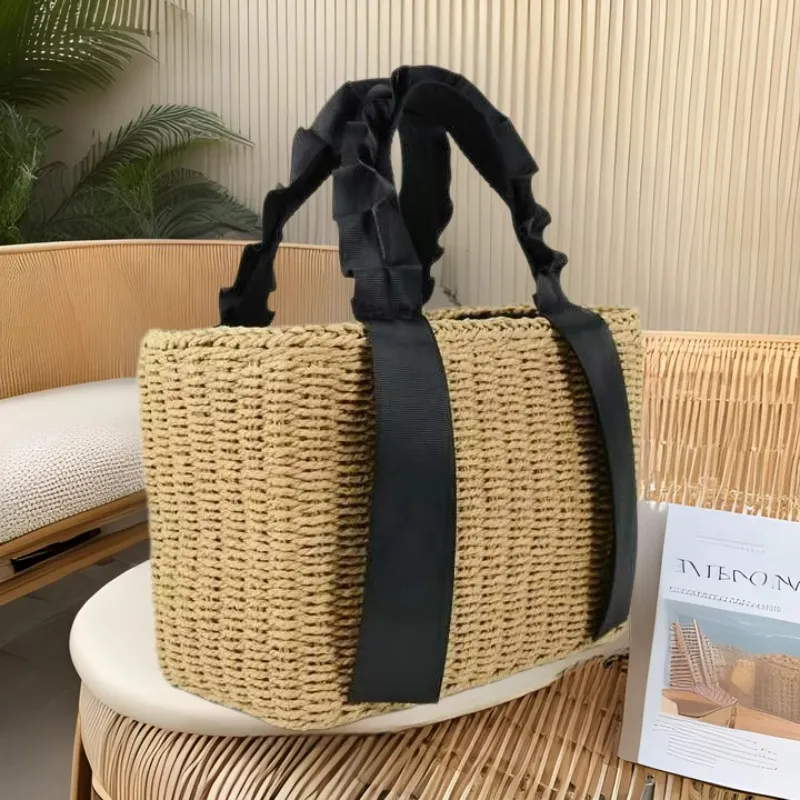 Straw Woven Handbag Summer Vac - Tote Bag Beach avis et prix
