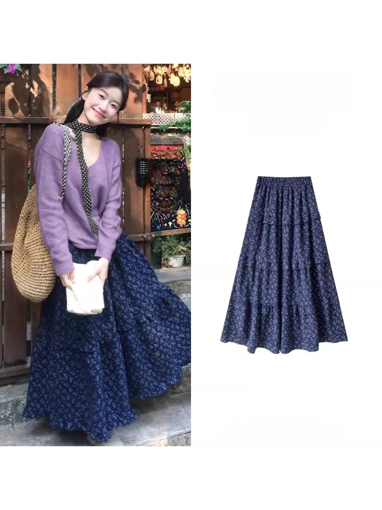 Floral A-Line Midi Skirt Women - Midi Skirt Floral avis et prix